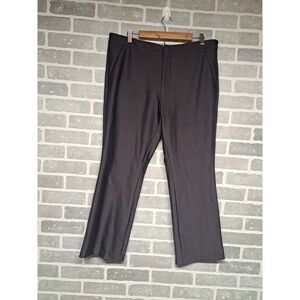 Good American Satin Pants Trousers High Rise Black Business Career Party Size 16